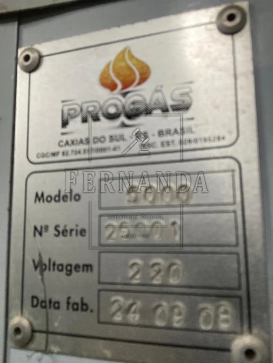 LOTE 001 - Um Forno industrial, marca Progás, PRP5000. Avaliado em R$ 200,00.