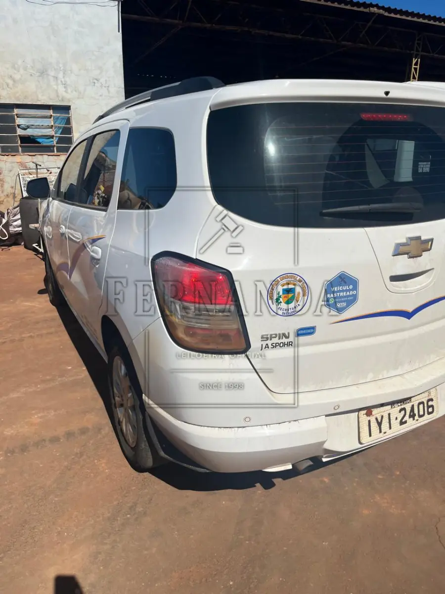 LOTE 016 - CHEVROLET SPIN 1.8 MECANICO LTZ ANO 2018 PLACAS IYI2406, renavam 01142065887, avaliação R$ 26.000,00
