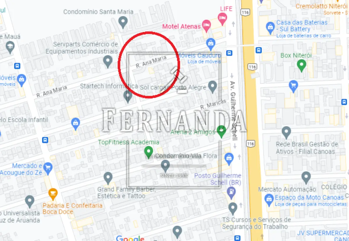 LOTE 005 - Imóvel Matrícula 74.256. Localizado na Rua Ana Maria n°206, Canoas/RS. Avaliado em R$ 890.000,00. 2°Leilão